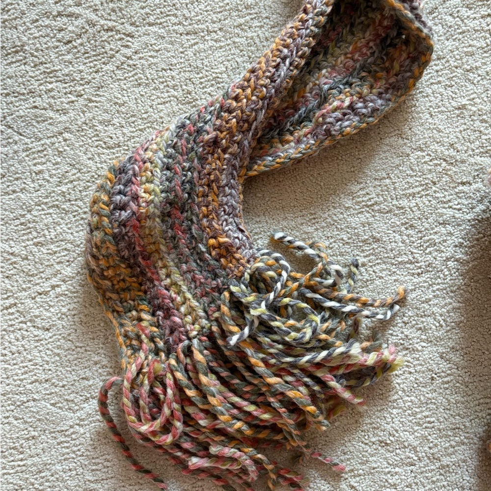Multicolor handmade crochet Scarf - Picture 2 of 5